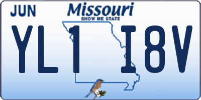 MO license plate YL1I8V