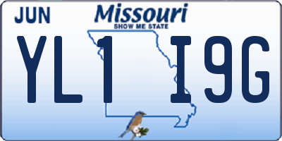 MO license plate YL1I9G