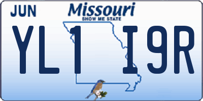 MO license plate YL1I9R