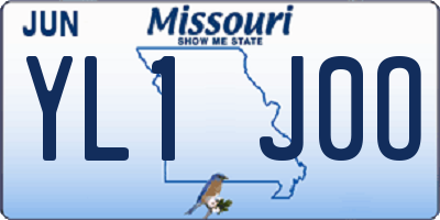 MO license plate YL1J0O
