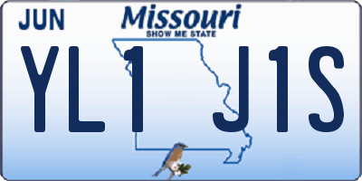 MO license plate YL1J1S