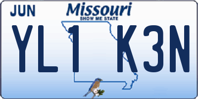 MO license plate YL1K3N