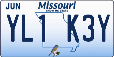 MO license plate YL1K3Y