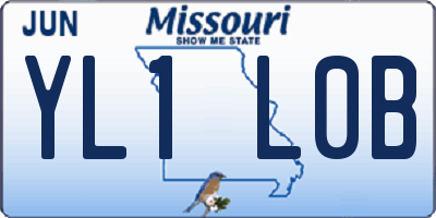 MO license plate YL1L0B