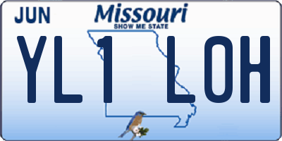 MO license plate YL1L0H