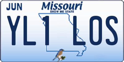 MO license plate YL1L0S