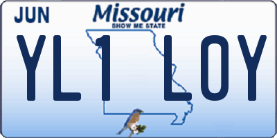 MO license plate YL1L0Y