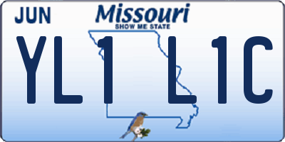 MO license plate YL1L1C
