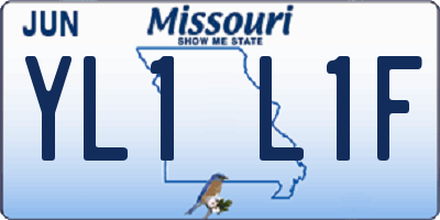 MO license plate YL1L1F