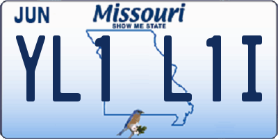 MO license plate YL1L1I