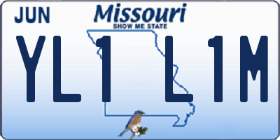 MO license plate YL1L1M