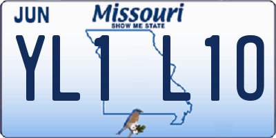 MO license plate YL1L1O