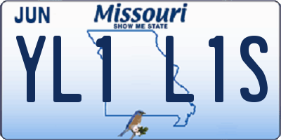 MO license plate YL1L1S