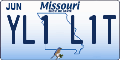 MO license plate YL1L1T