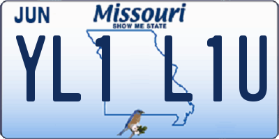 MO license plate YL1L1U