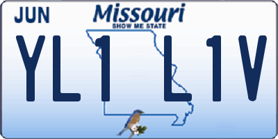 MO license plate YL1L1V