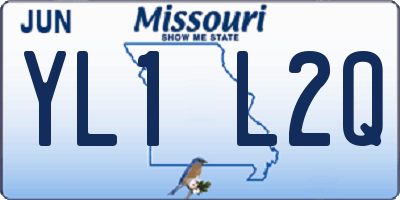 MO license plate YL1L2Q