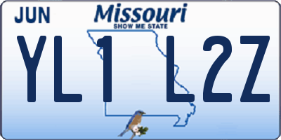 MO license plate YL1L2Z