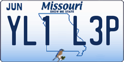 MO license plate YL1L3P