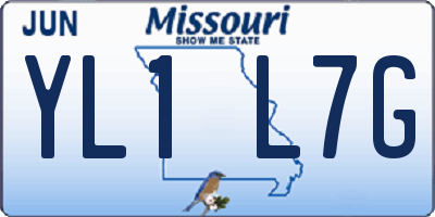 MO license plate YL1L7G