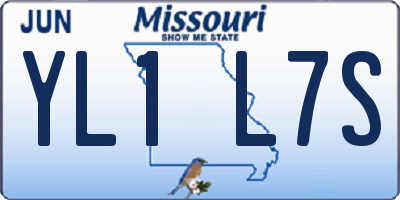 MO license plate YL1L7S