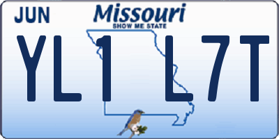 MO license plate YL1L7T