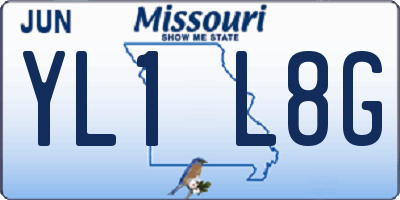 MO license plate YL1L8G