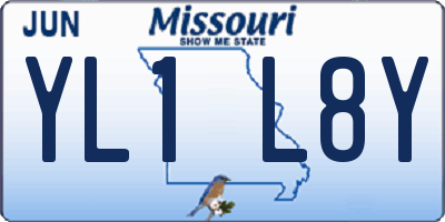 MO license plate YL1L8Y