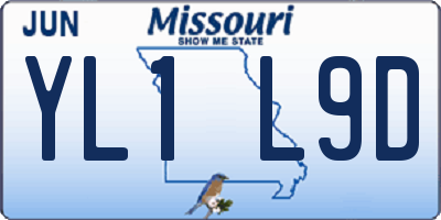 MO license plate YL1L9D