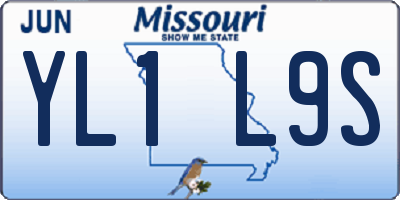 MO license plate YL1L9S