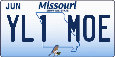 MO license plate YL1M0E