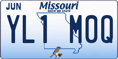 MO license plate YL1M0Q