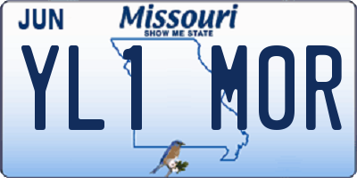 MO license plate YL1M0R