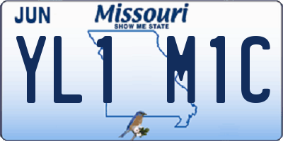 MO license plate YL1M1C