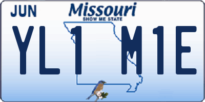 MO license plate YL1M1E