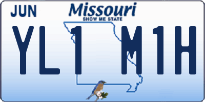 MO license plate YL1M1H