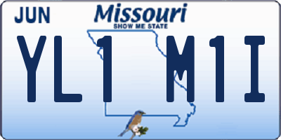 MO license plate YL1M1I