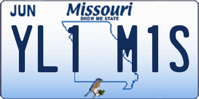 MO license plate YL1M1S