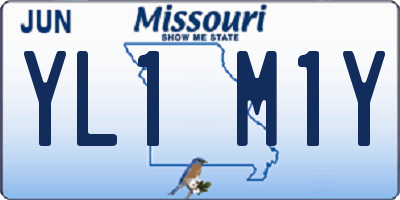 MO license plate YL1M1Y