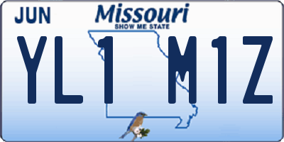 MO license plate YL1M1Z