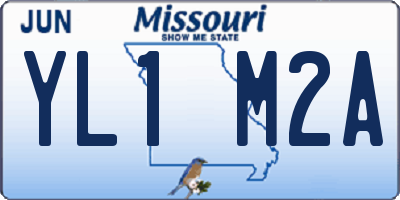MO license plate YL1M2A
