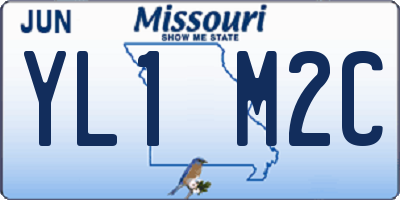 MO license plate YL1M2C