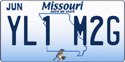 MO license plate YL1M2G