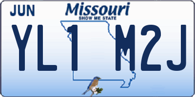 MO license plate YL1M2J