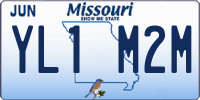 MO license plate YL1M2M