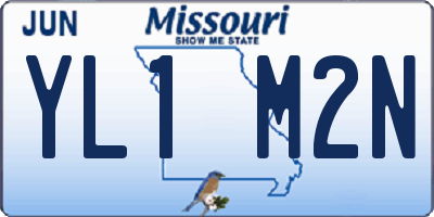MO license plate YL1M2N