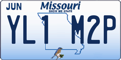 MO license plate YL1M2P