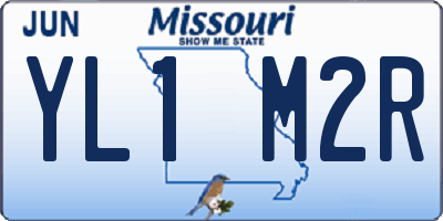 MO license plate YL1M2R