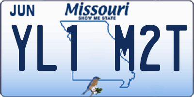 MO license plate YL1M2T