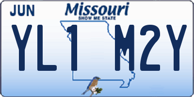 MO license plate YL1M2Y